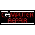 thumbnail image 1 of Computer Repair LED Neon Sign 13 x 32 - inches, Clear Edge Cut Acrylic Backing, with Dimmer - Bright and Premium built indoor LED Neon Sign for Computer & Electronics store decor., 1 of 7