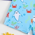 thumbnail image 7 of LIIPEE Boys Swimsuits Casual Summer Kids Ocean Animal Printed Long Sleeve Rash Guard Tops And Swim Shorts Two Pieces Beachwear Pool Comfortable Breathable Cute Daily Bathing Suit,Sky Blue,5-6 Years, 7 of 7
