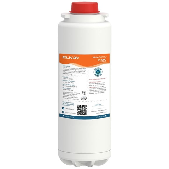 Elkay Genuine WaterSentry 51299C Lead + Microplastics NSF/ANSI Certified Filter (Coolers & Fountains)