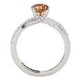 thumbnail image 3 of Mauli Jewels Engagement Rings for Women 1.10 Carat Halo Morganite And Diamond Engagement Ring Crafted 4-prong 14k Solid White Gold, 3 of 6