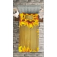thumbnail image 3 of Ambesonne Sunflower Quilted Bedspread Set 2 Pcs, Flower Frame Circle, Twin Size, Brown Orange, 3 of 3
