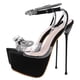 thumbnail image 1 of Transparent High Heel Ladies Sandal Suitable For Parties Weddings Nightclubs Black Color Made Of PU And Rubber 1 Pair, 1 of 1