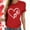 Red, variant on EchfiProm Womens Red Shirts Valentine Graphic Tees Basic Valentine Day Cute Heart Tops for Adult
