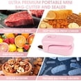thumbnail image 6 of Mini Bag Sealer, Handheld Heat Vacuum Sealer, 2 in 1 Sealer and Cutter with Lanyard, Portable Resealer Machine for Plastic Bags Food Storage Snacks Freshness (2xAA Batteries Included), 6 of 7