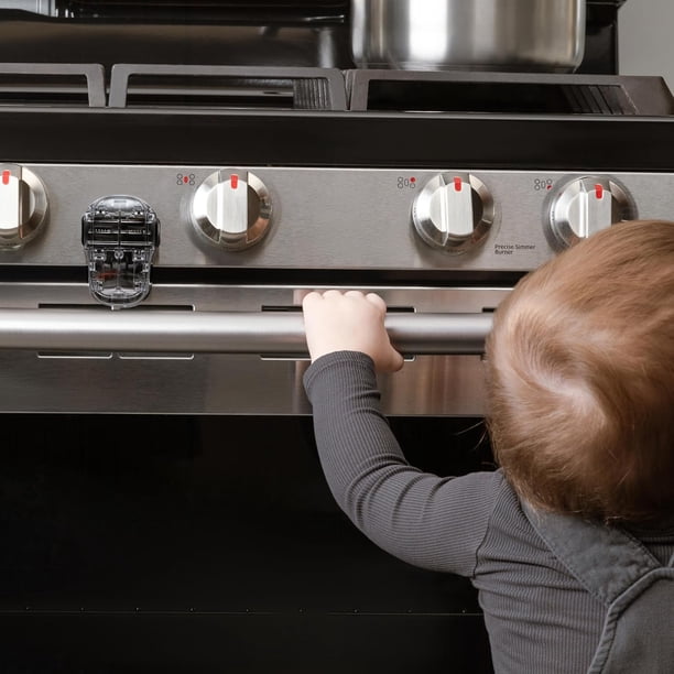 Cerradura resistente al calor para puerta de horno para niños, seguridad infantil, productos de seguridad para el hogar a prueba de niños, fuerte calcomanía 3M, fácil instalación, uso