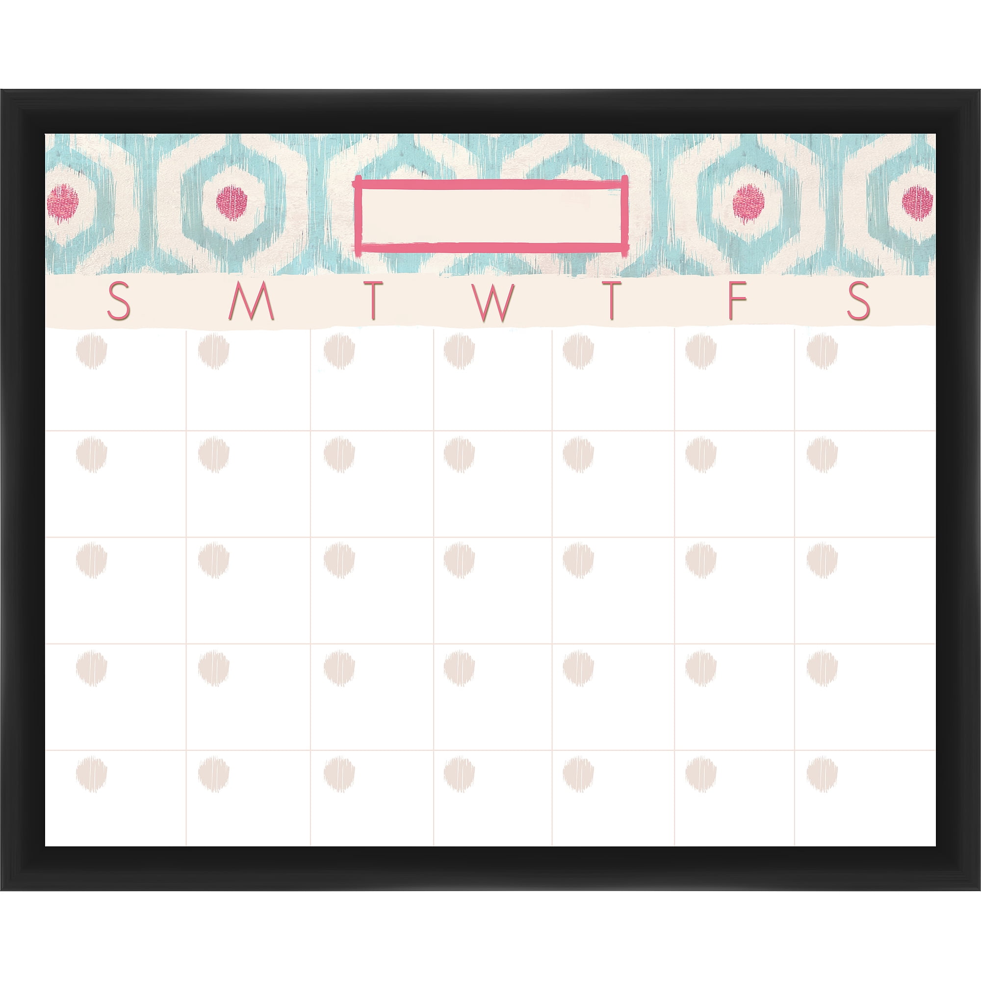 Blank Calendar Black Memoboard - Walmart.com