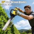 thumbnail image 2 of Gisam Cordless Rotary Hedge Trimmer, 21" Dual-Action Blade Electric Handheld Shrub Trimmer, with 2 x 4.0Ah Battery and Fast Charger, 2 of 11