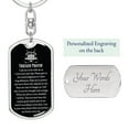 thumbnail image 2 of Trucker Prayer Stainless Steel or 18k Gold Premium Swivel Dog Tag Keychain, 2 of 10