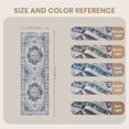 thumbnail image 3 of Roxstand 2'x5' Washable Runner Rug for Hallway Entrance Bedroom Entryway, Vintage Non Slip Stain Resistant Kitchen Rugs, Blue, 3 of 10