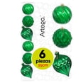 thumbnail image 1 of Esferas para árbol de navidad Artego extra grandes de 15 cm de diámetro paq 6 esferas  Verde Navidad * Línea Caramel 3 texturas y acabados diferentes para colgar Christmas ornaments, 1 of 7