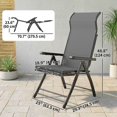 thumbnail image 2 of Ensemble de 2 Chaises Longues Pliantes pour Patio, Chaises de Terrasse d'Extérieur Inclinables à 5 Positions avec Repose-Pieds Rétractable, Maille Respirante et Cadre en Acier, Gris Foncé, pour Piscine, Cour Ou Camping, 2 of 7