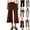 17# Coffee, variant on Women Fold Over Gaucho Pants Wide Leg Low Rise Flowy Capri Pants Yoga Lounge Cropped Flare Bottoms Culottes Summer Black S