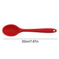thumbnail image 3 of Small Silicone Spoons,Food Grade Heat Resistant Nonstick Kitchen Silicone Tea Spoons for Cooking & Baking & Stirring,Silicone Cooking Spoon,High Temperature Resistant Silicone Small Spoon,Red,10.62", 3 of 7
