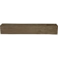 thumbnail image 2 of 4"H x 4"D x 72"W Sandblasted Faux Wood Fireplace Mantel, Persian Walnut, 2 of 13