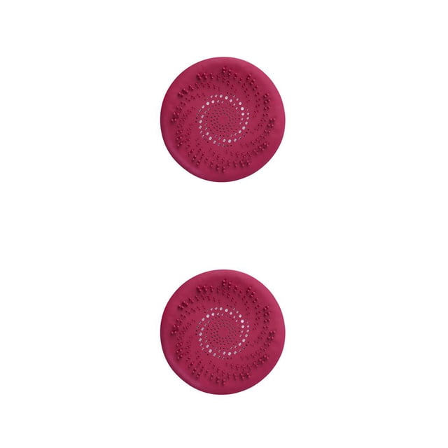 Colador de fregadero Cateissary Baño Lavabo Filtro de drenaje Anti-obstrucción Antideslizante Rojo 2Conjunto