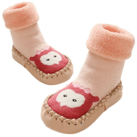 

SIEYIO Socks Shoes Baby Autumn And Winter Thickened Non-slip Baby Shoes Socks Soft