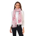 thumbnail image 2 of FORMRS Womens Scarf Winter Soft Long Big Warm Shawls Wrap Tassel Scarves, Pink Cute Cherry Pattern, 2 of 9