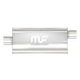 thumbnail image 1 of Magnaflow Performance Exhaust Muffler 12225 Single 2-1/4 Inch Offset Inlet; Single 2-1/4 Inch Center Outlet; 14 Inch Body/20 Inch Overall Length, 1 of 4