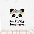 thumbnail image 4 of Inktastic My Yiayia Loves Me Yia Yia Bear Girls Toddler Dress, 4 of 5