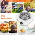 thumbnail image 6 of 1000W Electric Single Burner Cooktop, Moclever Portable Coil Heating Hot Plate Stove Compact and Portable Adjustable Temperature Hot Plate, White, 6 of 10