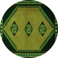 thumbnail image 1 of Ahgly Company Indoor Round Southwestern Green Country Area Rugs, 8' Round, 1 of 1