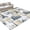 Beige, Blue, Grey, variant on 2x3 Ft Entryway Area Rug, Blue Architecture Kitchen Rug Runner Washable Floor Mat, Eiffel Tower Retro City Classical Beige Non Slip Indoor Door Mat Throw Carpet for Bathroom Living Room Bedroom