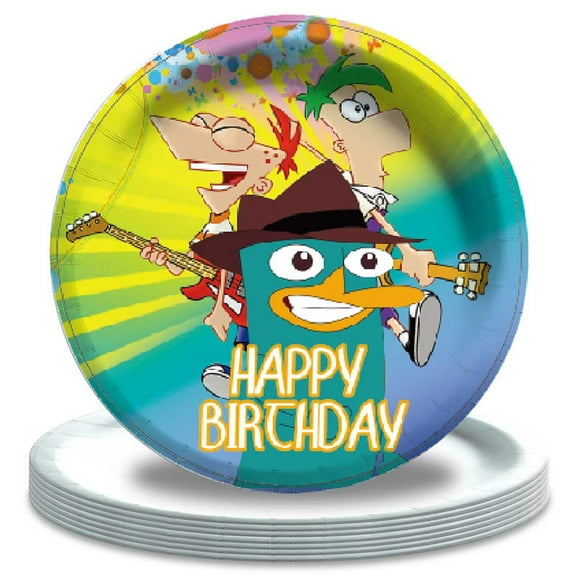 Phineas and Ferb Paper Plates Birthday Decorations Party Supplies Tableware Disposable Dinnerware