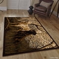 thumbnail image 1 of Allstar African Contours Collection Dogs Area Rug (5' 2" x 7' 1"), 1 of 7