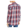 thumbnail image 2 of JOIE Womens Navy Plaid Cuffed Sleeve Collared Button Up Top S, 2 of 2