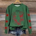 thumbnail image 1 of TIMIFIS Chandail en Molleton Halloween Femmes Horreur Rouge Graphique Chandails en Molleton en Polaire Halloween Col Rond Manches Longues Chandail Tops, 1 of 3