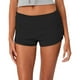 thumbnail image 1 of Leggings de cintura baja y doblez para mujer: pantalones cortos ajustados de color liso con tejido de poliéster, adecuados para el verano, el uso informal y el uso diario., 1 of 5