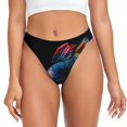 thumbnail image 1 of Balery Colorful Betta Fish Tangas de Algodón para Mujer con Estampado – Ropa Interior Sexy, Transpirable, G-string-Medium, 1 of 6