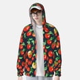 thumbnail image 2 of Fotbe Tomatoes Chaqueta con Protección Solar UPF 50+ para Hombre y Mujer, Camisa con Capucha y Bolsillos-Large, 2 of 7