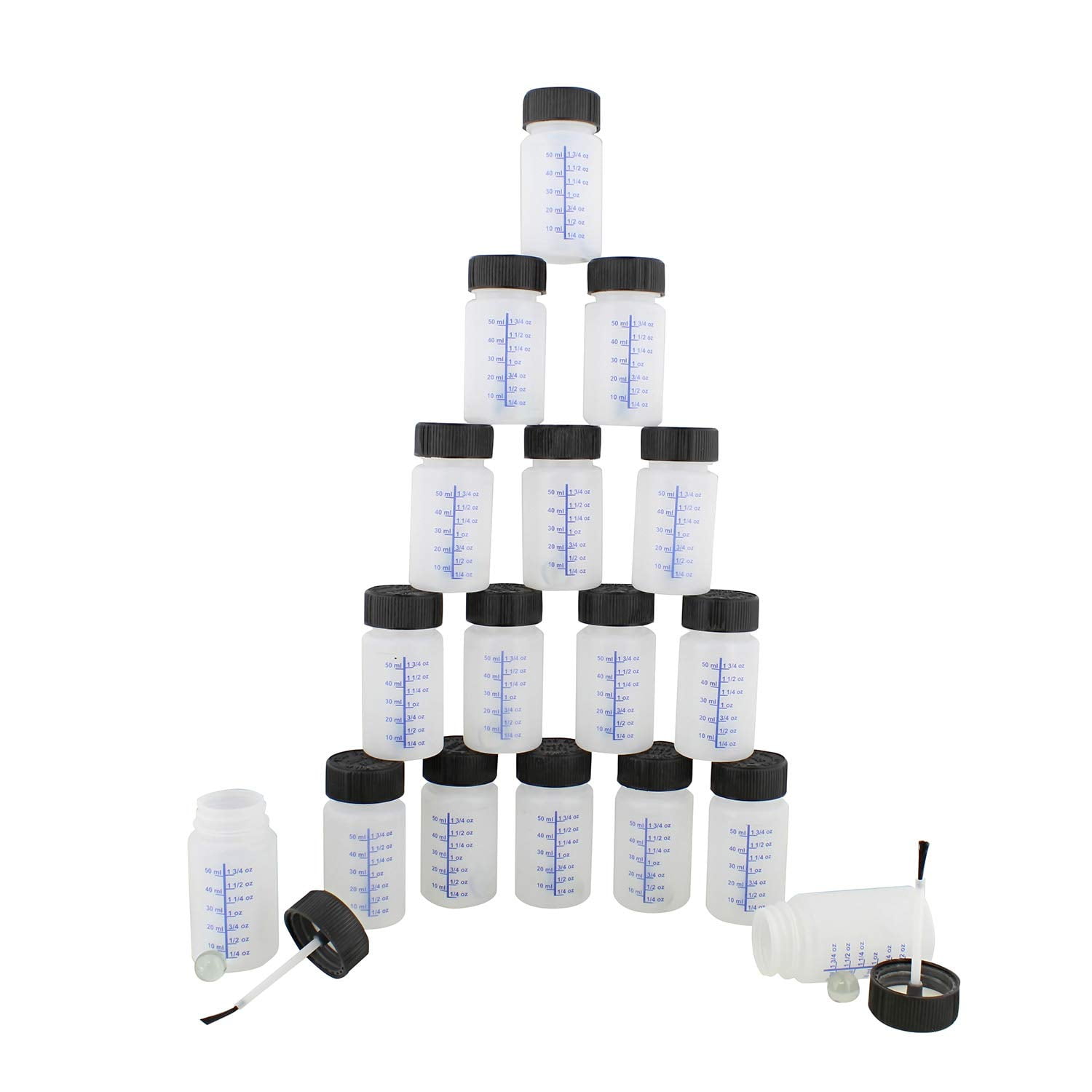 ABN Automotive Touch Up Paint Applicator Bottle with Brush Applicator and Mixing Marble Paint