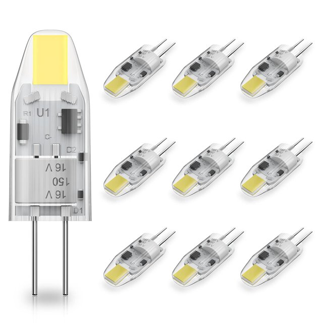 Bombilla LED YUIIP G4, 1,2 W, 6000 K, 12 V AC/DC, no regulable, paquete de 10