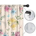 thumbnail image 4 of Blackout Kids Curtains,Pioneer Flower Floral Print Pattern Childrens Insulated Curtains Set Of 2,Bedroom Essentials,Toddler Room Decor 42"x54", 4 of 5