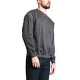thumbnail image 4 of G-Style USA Men's Long Sleeve Solid Fleece Crewneck Sweatshirt MSC13126 - Charcoal - Large, 4 of 6