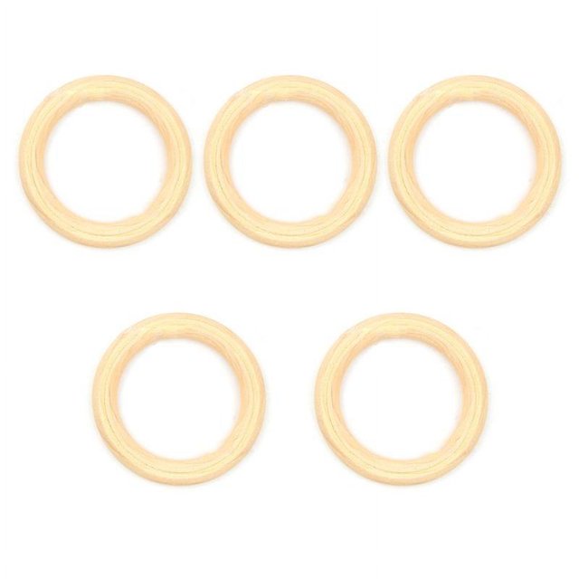 70mm Juego de anillos de madera Natural Hemu para adornos navideños, conectores, fabricación de joyas