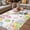 White, variant on Easter Bunny Outdoor Rug for Patio/Deck/Porch, Non-Slip Large Area Rug 5 x 7 Ft, Colorful Easter Eggs Spring Pink Peach Flowers Indoor Outdoor Rugs Washable Area Rugs, Camping Rug Carpet Runner