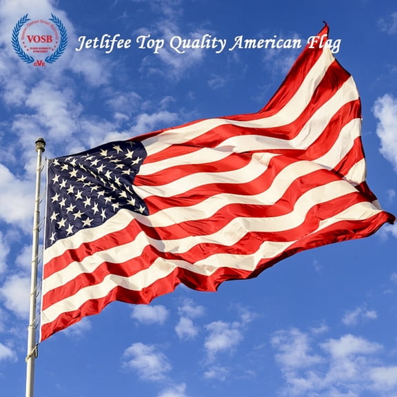 American Flag 3x5 Outdoor - American Flags for Outside 3x5 - USA Flag with Luxury Embroidered Stars (3X5 FT American Flag)