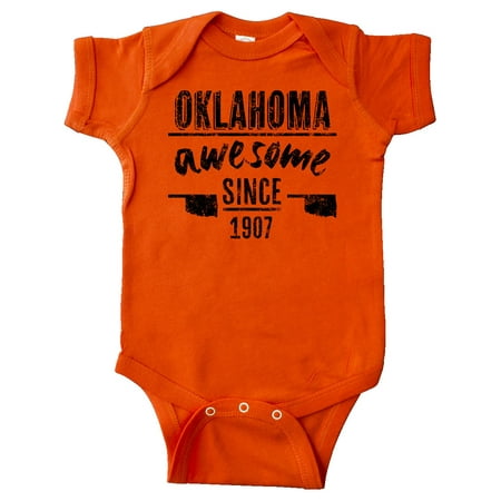 

Inktastic Oklahoma Awesome Since 1907 Gift Baby Boy or Baby Girl Bodysuit