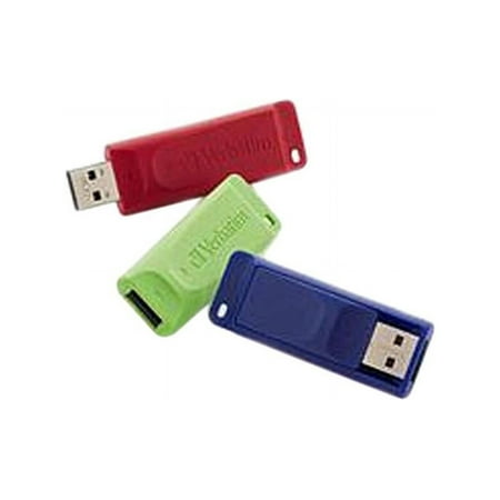 UPC: 0023942987031 | Verbatim 8GB Store n Go USB Flash Drive – 3pk – Red Green Blue