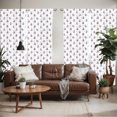 thumbnail image 2 of Ambesonne Animal Window Curtains, Owls on the Branch, Each 28" W x 84" L, Eggplant and White, 2 of 5