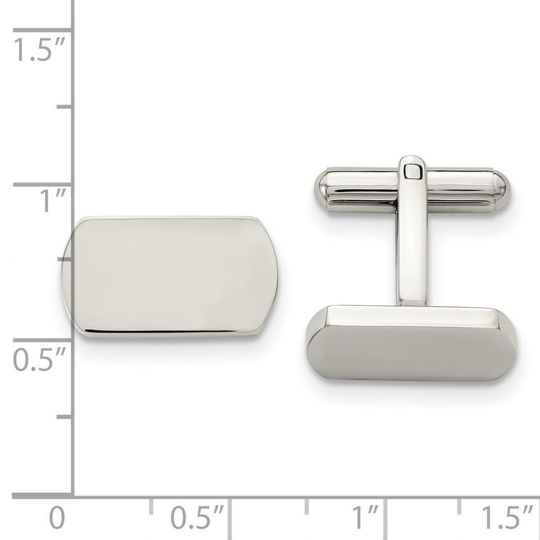 Stainless Steel Polished Stick Shift Design Enameled Cuff Links Stainless Steel Polished Stick Shift Design Enameled Cuff Links