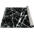 thumbnail image 6 of HR Ultra-Soft Black and White Shaggy Rug with Elegant Marble Pattern  Luxurious High Pile Area Rug for Contemporary Home Decor, 6 of 6