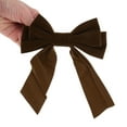 thumbnail image 4 of Unique Bargains 1 Pc Grace Bow Ribbon Duckbill Hair Clips for Home Dark Coffee Color, 4 of 5