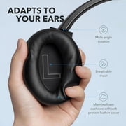 Soundcore Anker Life Q20 Hybrid Active Noise Cancelling Headphones, Wireless Over Ear Bluetooth Headphones, 60H Playtime, Hi-Res Audio, Deep Bass, Memory Foam Ear Cups, for Travel, Home Office