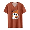 thumbnail image 4 of mgoYE Halloween Tshirts for Women Plus Size Ghost Reading T-Shirt Spooky Season Halloween Graphic Tops Shirt Womens L, 4 of 5