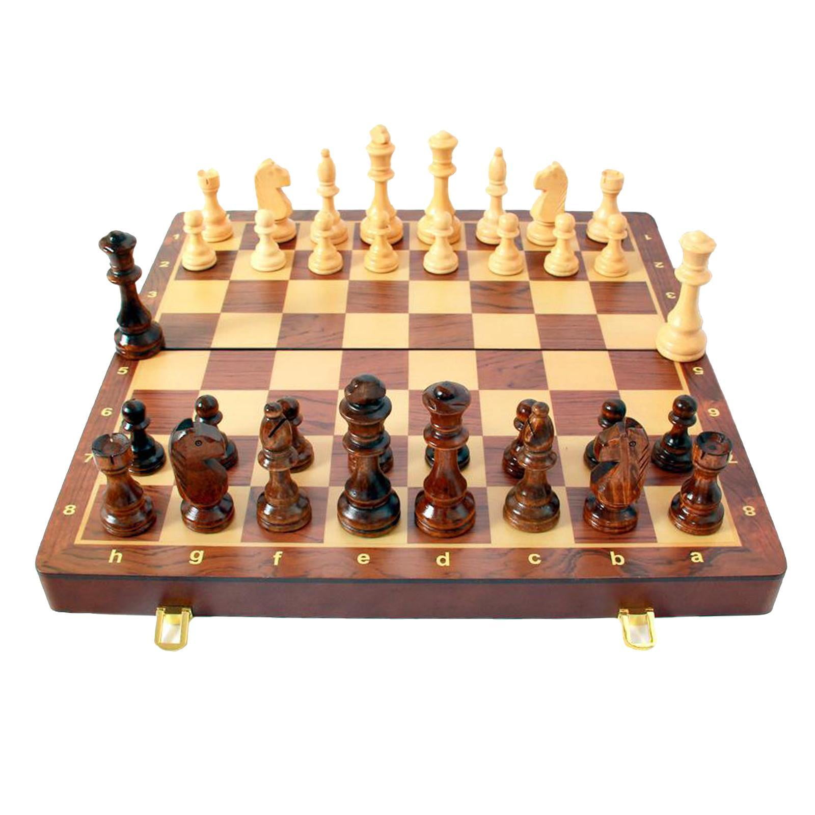 Foldable Wooden Chess Set Board Game – Whippersnappers Toy Store