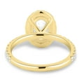thumbnail image 4 of ESTE ORIGIN 2.00Ct Oval Cut Lab-Grown Diamond Halo Solitaire Engagement Ring – Vintage 4-Claw Setting & Pavé Band in 18K Yellow Gold for Women, 4 of 8